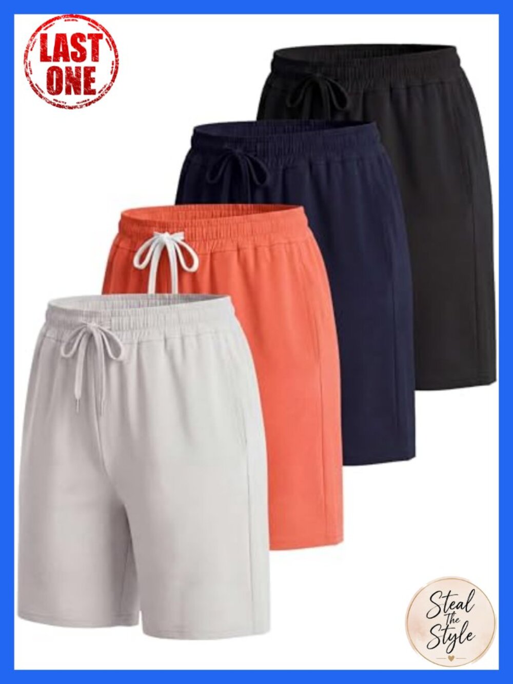Women's Bermuda Shorts 4-Pack 7" Inseam Athletic Yoga Lounge Pockets